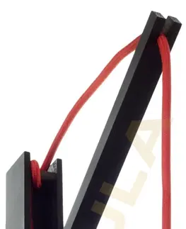 Moderní nástěnná svítidla Segula 80533 SET Pinocchio nástěnné svítidlo černá s textilním kabelem červená - E27