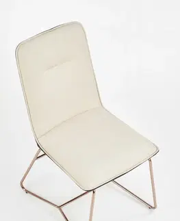 Židle Jídelní židle K390 krémová / šedá / zlatá Halmar