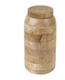 Dekorativní vázy Dřevěná dekorativní dóza s víčkem z mangového dřeva Manua - Ø15*30 cm Mars & More CIVPM30