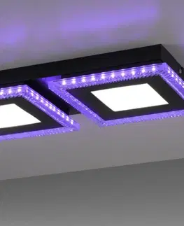 LED stropní svítidla LEUCHTEN DIREKT is JUST LIGHT LED stropní svítidlo černé RGB, CCT stmívatelné s dálkovým ovládáním 2700-5000K LD 14512-18