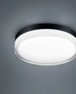 Stropní svítidla Helestra Helestra Tana LED stropní světlo, černá, Ø 28 cm