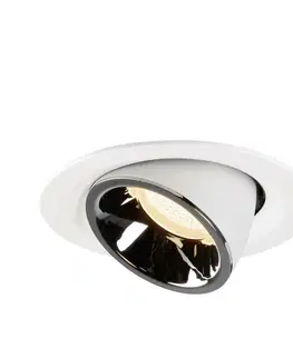 LED podhledová svítidla SLV BIG WHITE NUMINOS GIMBLE M zápustné stropní svítidlo bílé/chrom 2700 K 20° 1005932