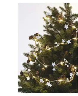LED osvětlení na baterie EMOS LED vánoční girlanda – šišky, 1,7 m, 2x AA, vnitřní, teplá bílá DCGW04