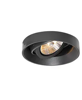 Podhledove svetlo Moderní zapuštěná bodová černá GU10 AR70 kruhová ozdoba - Oneon