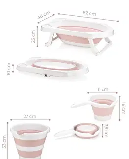 Vaničky a kyblíky L'essentiel Dětská vanička s kbelíky Bathylda růžovo-bílá