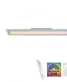 LED stropní svítidla LEUCHTEN DIREKT is JUST LIGHT LED stropní svítidlo 100x18cm, bílá, ploché, Rainbow RGB RGB+2700-6000K