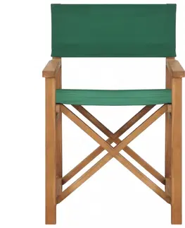 Zahradní křesla a židle Režisérská židle teakové dřevo Dekorhome Šedá