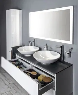 Koupelnový nábytek SAPHO ODETTA umyvadlová skříňka 118x50x43,5cm, bílá lesk DT120-3030