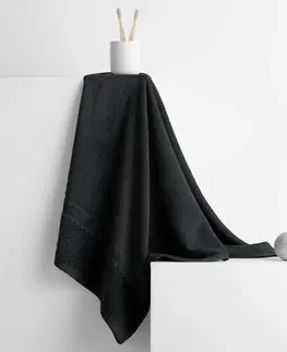 Ručníky AmeliaHome Ručník RUBRUM klasický styl 30x50 cm černý, velikost 50x90