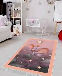 Koberce a koberečky Conceptum Hypnose Dětský koberec Sloník 120x180 cm růžový