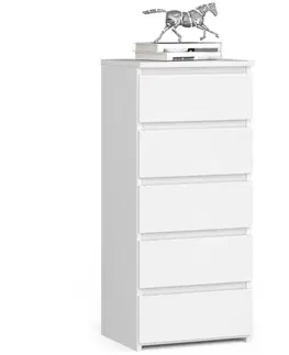 Komody Ak furniture Komoda CL5 se zásuvkami 40 x 92 cm bílá