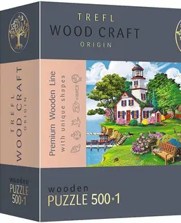 Hračky puzzle TREFL - Dřevěné puzzle 501 - Letní přístav