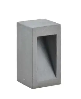 Stojací svítidla NOVA LUCE venkovní sloupkové svítidlo BARCO šedý beton skleněný difuzor LED 6W 3000K 120-230V IP65 9540207