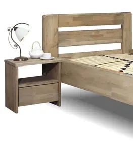 bez úložného prostoru Zvýšená postel jednolůžko Primátor, masiv buk