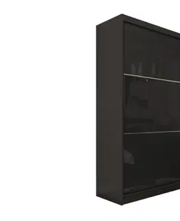 Šatní skříně Expedo Posuvná šatní skříň KUREZ, 200x216x61, černá