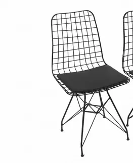 Zahradní židle a křesla Hanah Home Sada zahradních židlí Sandalye 2 kusy černá