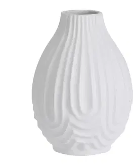 Dekorativní vázy DekorStyle Porcelánová váza 14x10 cm bílá