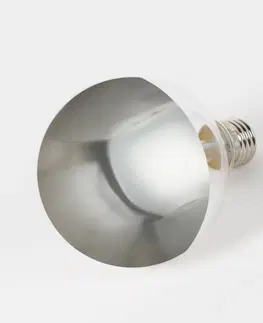 Stmívatelné LED žárovky Lucande E27 3,8W zrcadlená žárovka G95 927 stříbrná, 5 ks
