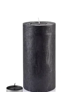Svíčky Mondex Střední svícen Rustic 24 cm černý
