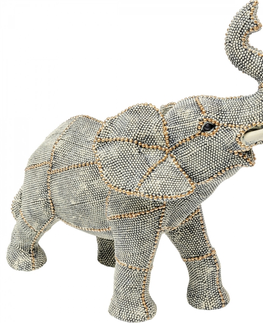 Sošky exotických zvířat KARE Design Soška Slon s chobotem nahoru 26cm