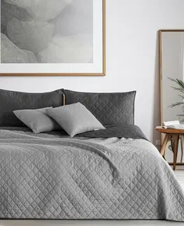 Přikrývky DecoKing Přehoz na postel Axel antracit, stříbrná, 220 x 240 cm