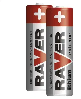 Jednorázové baterie Lithiová baterie RAVER FR6 (AA), blistr