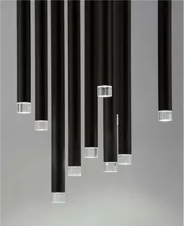 LED lustry a závěsná svítidla NOVA LUCE závěsné svítidlo DANDIA černý hliník LED závěsné svítidlo 60W 3000K stmívatelné 9540204