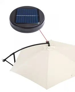 Zahradní slunečníky a doplňky Závěsný slunečník s LED světlem Ø 330 cm Dekorhome Antracit