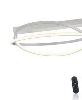 Chytré osvětlení PAUL NEUHAUS LED stropní svítidlo Q-BELUGA stříbrná stmívatelné Smart Home ZigBee 2700-5000K PN 6739-55