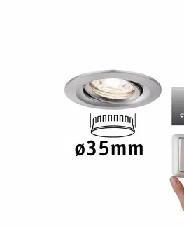 Bodovky do podhledu na 230V PAULMANN LED vestavné svítidlo Nova mini Plus EasyDim výklopné 1x4,2W 2700K kov kartáčovaný 230V 929.72