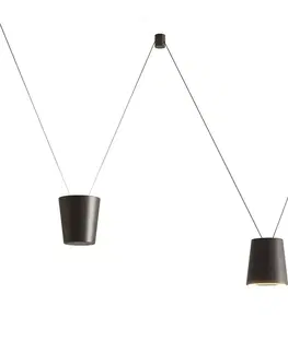 Závěsná světla Kundalini LED designové závěsné světlo Sling, černá