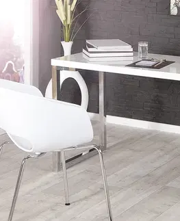 Stylové a luxusní pracovní a psací stoly Estila Elegantní moderní pracovní stůl White Desk 140 cm bílý