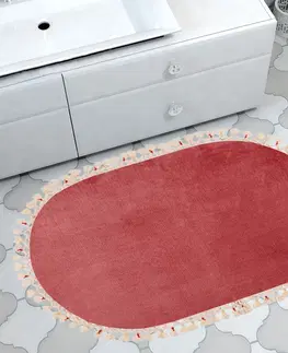 Koupelnové předložky L'essentiel Koupelnový kobereček AMANDA II 100x150 cm červený