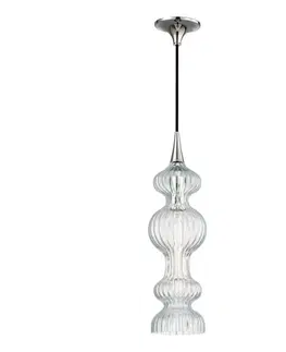 Designová závěsná svítidla HUDSON VALLEY závěsné svítidlo POMFRET ocel/sklo nikl/čirá E27 1x40W 1600-PN-CL-CE