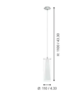 Moderní závěsná svítidla EGLO Závěsné svítidlo PINTO 89832