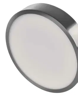 LED stropní svítidla EMOS LED svítidlo NEXXO broušený nikl, 22,5 cm, 21 W, teplá/neutrální bílá ZM5243