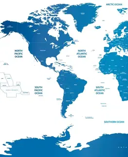 Tapety mapy Tapeta mapa světa s jednotlivými státy