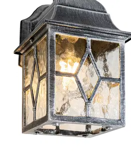 Venkovni nastenne svetlo Romantická venkovní nástěnná lucerna starožitná stříbrná - Londýn
