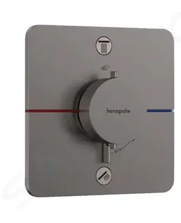 Koupelnové baterie HANSGROHE ShowerSelect Comfort Termostatická baterie pod omítku, pro 2 spotřebiče, kartáčovaný černý chrom 15583340