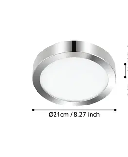 Stropní svítidla EGLO LED stropní svítidlo Fueva 5 IP44 3000K chrom Ø21cm
