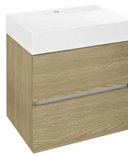 Koupelnový nábytek SAPHO ODETTA umyvadlová skříňka 57x50x43,5cm, jilm bardini DT060-1313
