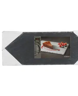 Prkénka a krájecí desky DekorStyle Břidlicový talíř Pesto 11x30 cm