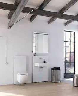 Záchody GEBERIT Duofix Předstěnová instalace pro sprchu, výška 50 cm, s odtokem ve stěně, pro výšku mazaniny u vtoku 90–200 mm 111.591.00.1