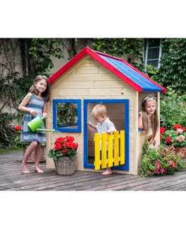Hračky na zahradu Woody Zahradní domeček s barevným lemováním