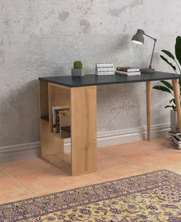 Kancelářské a psací stoly Psací stůl SALLY antracit dub