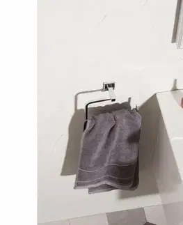 Koupelnový nábytek GEDY 6970 Colorado držák ručníků otevřený, stříbrná