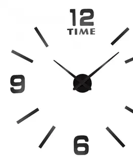 Nalepovací hodiny TZB Nástěnné hodiny Diy BAST 3D - černé