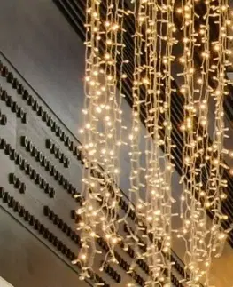 Závěsy a sítě DecoLED Interiérová LED světelná záclona - 1x7 m, teple bílá, 600 diod