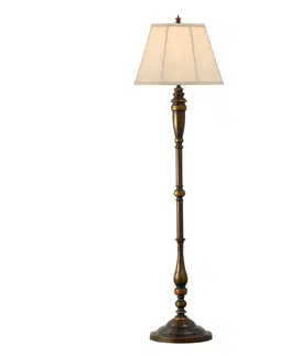 Stojací lampy FEISS Stojací lampa Lincolndale s textilním stínidlem