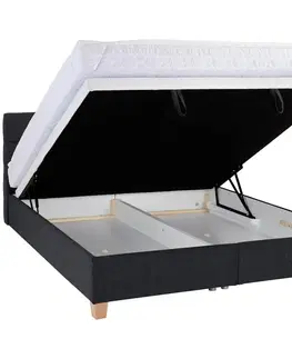 Čalouněné postele Čalouněná Postel Bellagio 160x200cm, Poťah Černý